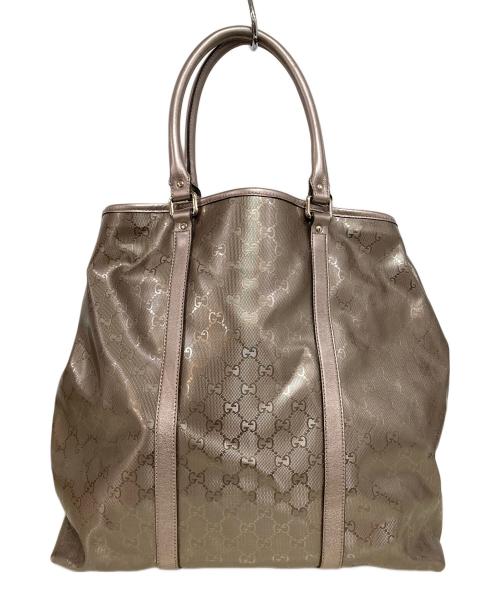 GUCCI（グッチ）GUCCI (グッチ) メタリックトートバッグ ピンクの古着・服飾アイテム