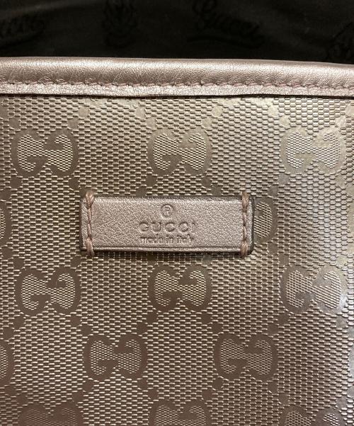 GUCCI（グッチ）GUCCI (グッチ) メタリックトートバッグ ピンクの古着・服飾アイテム