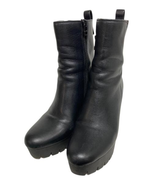LANVIN en Bleu（ランバンオンブルー）LANVIN en Bleu (ランバンオンブルー) サイドゴアブーツ ブラック サイズ:22 1/2の古着・服飾アイテム