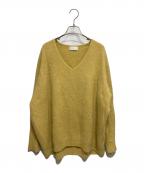 GALLARDA GALANTE NAVYガリャルダガランテネイビー）の古着「オーバーラクーンニット」｜イエロー