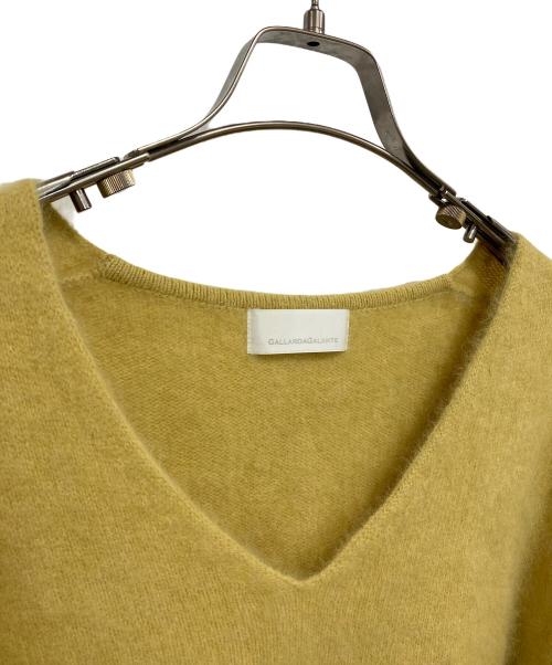 GALLARDA GALANTE NAVY（ガリャルダガランテネイビー）GALLARDA GALANTE NAVY (ガリャルダガランテネイビー) オーバーラクーンニット イエロー サイズ:Fの古着・服飾アイテム