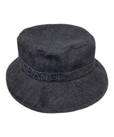 中古・古着通販】CHANEL (シャネル) ロゴ刺繍デニムバケットハット