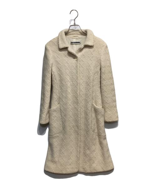 JIL SANDER（ジルサンダー）JIL SANDER (ジルサンダー) アンゴラブレンドウールコート アイボリー サイズ:34の古着・服飾アイテム