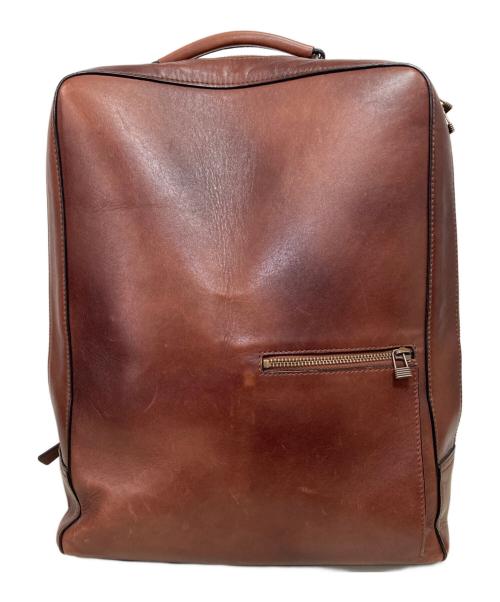MOTHERHOUSE（マザーハウス）MOTHERHOUSE (マザーハウス) アンティーク スクエア バックパック ブラウンの古着・服飾アイテム