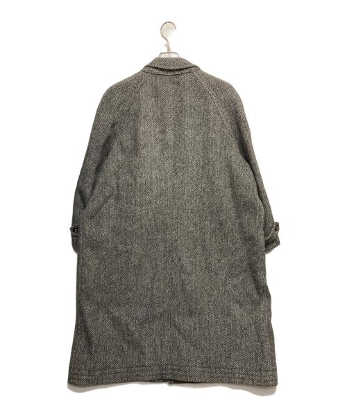 COMME des GARCONS HOMME（コムデギャルソン オム）COMME des GARCONS HOMME (コムデギャルソン オム) Harris Tweed (ハリスツイード) 80s ヘリンボーンスタンカラーコート グレー サイズ:Mの古着・服飾アイテム