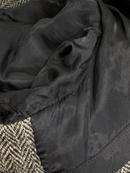 COMME des GARCONS HOMME（コムデギャルソン オム）COMME des GARCONS HOMME (コムデギャルソン オム) Harris Tweed (ハリスツイード) 80s ヘリンボーンスタンカラーコート グレー サイズ:Mの古着・服飾アイテム