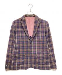 COMME des GARCONS HOMME（コムデギャルソン オム）の古着「チェックジャケット」｜ブラウン
