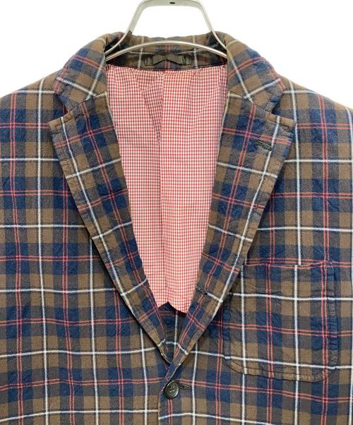 COMME des GARCONS HOMME（コムデギャルソン オム）COMME des GARCONS HOMME (コムデギャルソン オム) チェックジャケット ブラウン サイズ:Sの古着・服飾アイテム