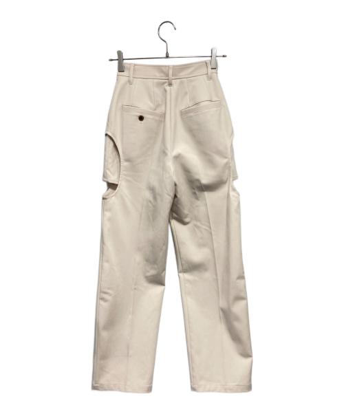 CLANE（クラネ）CLANE (クラネ) サイドサークル カット パンツ ベージュの古着・服飾アイテム