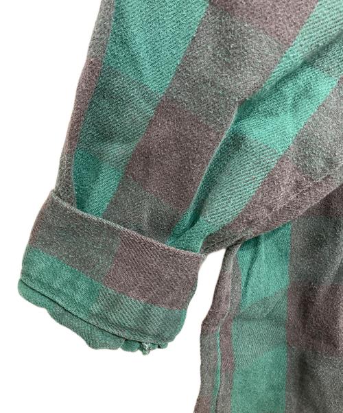 FIVE BROTHER（ファイブブラザー）FIVE BROTHER (ファイブブラザー) ロングスリーブシャツ ブラック×グリーン サイズ:XLの古着・服飾アイテム