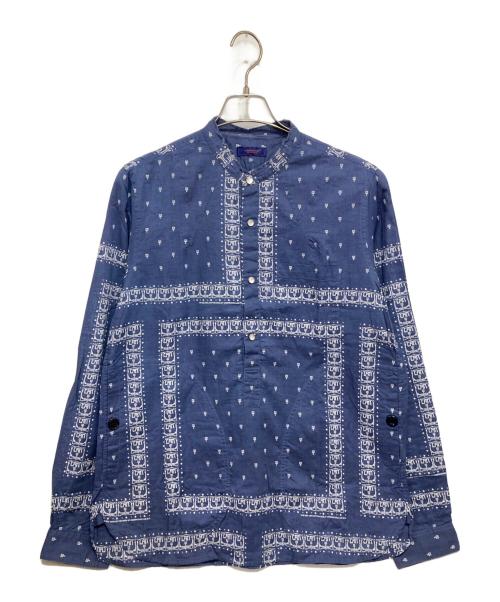 UNDERCOVER（アンダーカバー）UNDERCOVER (アンダーカバー) カディープルオーバーシャツ ホワイト×ネイビー サイズ:3の古着・服飾アイテム