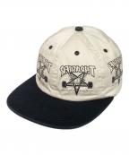SUPREME×THRASHERシュプリーム×スラッシャー）の古着「キャップ」｜ブラック×アイボリー