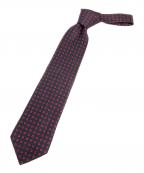 GUCCIグッチ）の古着「GGパターンネクタイ」｜レッド×ネイビー