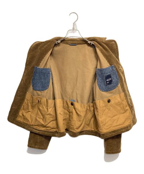 45R（フォーティファイブ・アール）45R (フォーティファイブ・アール) セルビッチコーデュロイのチロルジャケット ベージュ×ブラウン サイズ:★★(2)の古着・服飾アイテム