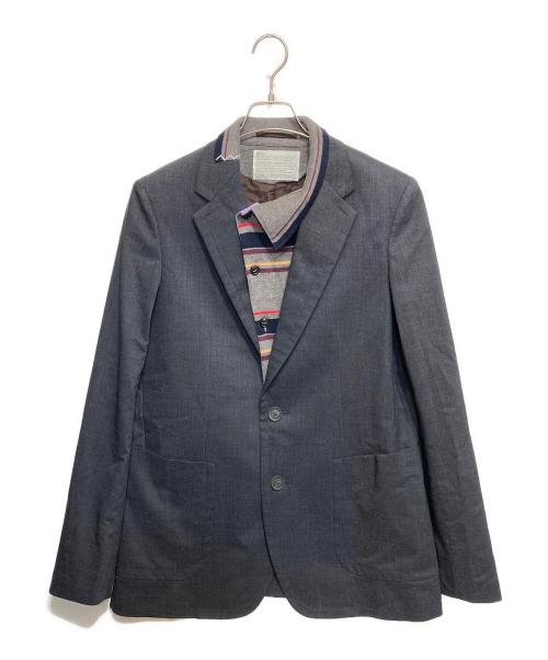 KOLOR（カラー）KOLOR (カラー) ニットドッキングテーラードジャケット ネイビー サイズ:1の古着・服飾アイテム