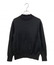 nano・universe（ナノ・ユニバース）の古着「「毛玉レスニット」 ファインゲージモックネック」｜ネイビー