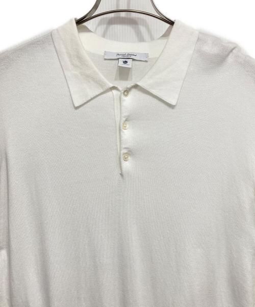 JOURNAL STANDARD TRISECT（ジャーナルスタンダード トライセクト）JOURNAL STANDARD TRISECT (ジャーナルスタンダード トライセクト) アメリカンシーアイランドニットポロシャツ ホワイト サイズ:Lの古着・服飾アイテム
