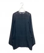 BACCAバッカ）の古着「レノウェーブ ブロックチェックチュニックワンピース」｜ネイビー