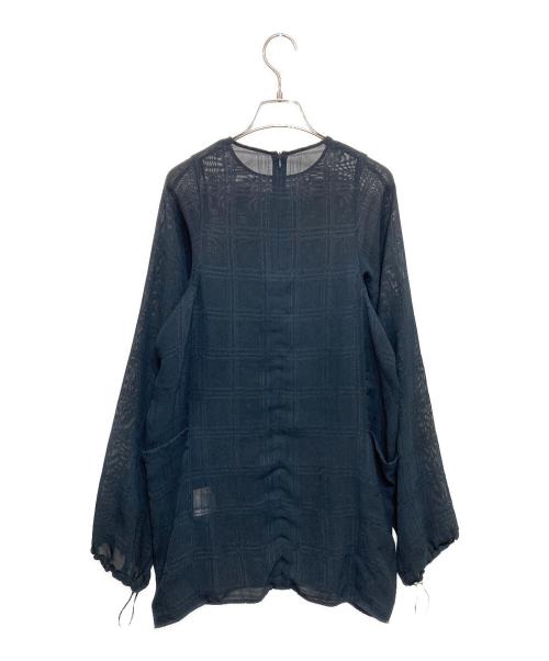 BACCA（バッカ）BACCA (バッカ) レノウェーブ ブロックチェックチュニックワンピース ネイビー サイズ:36の古着・服飾アイテム