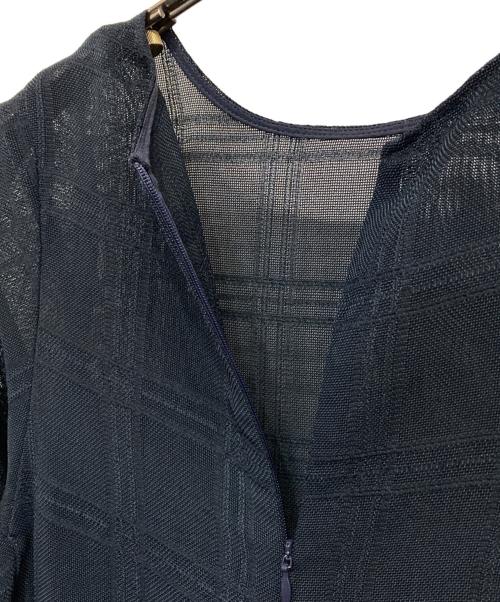 BACCA（バッカ）BACCA (バッカ) レノウェーブ ブロックチェックチュニックワンピース ネイビー サイズ:36の古着・服飾アイテム