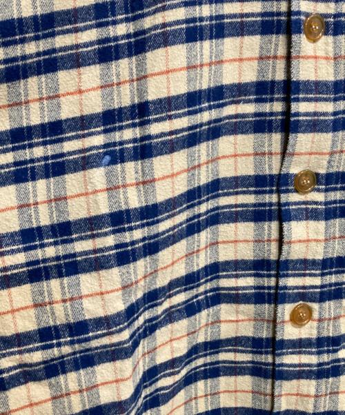 Vivienne Westwood man（ヴィヴィアン ウェストウッド マン）Vivienne Westwood man (ヴィヴィアン ウェストウッド マン) ビッグフランネルシャツ ネイビー×ベージュ サイズ:-の古着・服飾アイテム