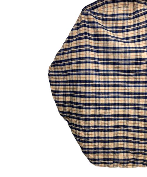 Vivienne Westwood man（ヴィヴィアン ウェストウッド マン）Vivienne Westwood man (ヴィヴィアン ウェストウッド マン) ビッグフランネルシャツ ネイビー×ベージュ サイズ:-の古着・服飾アイテム