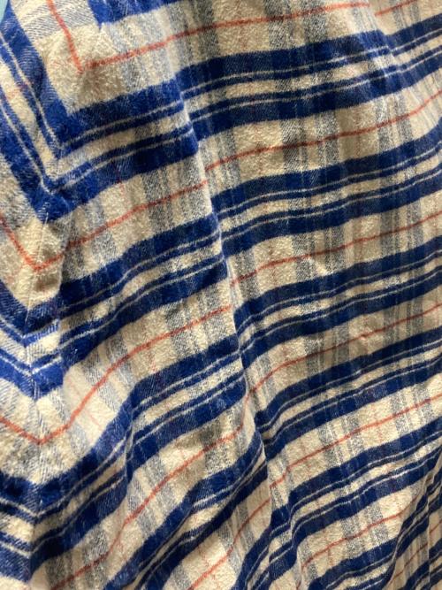 Vivienne Westwood man（ヴィヴィアン ウェストウッド マン）Vivienne Westwood man (ヴィヴィアン ウェストウッド マン) ビッグフランネルシャツ ネイビー×ベージュ サイズ:-の古着・服飾アイテム