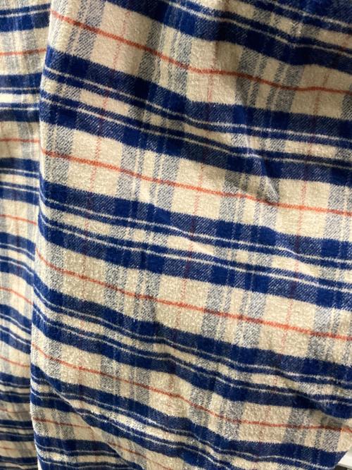 Vivienne Westwood man（ヴィヴィアン ウェストウッド マン）Vivienne Westwood man (ヴィヴィアン ウェストウッド マン) ビッグフランネルシャツ ネイビー×ベージュ サイズ:-の古着・服飾アイテム