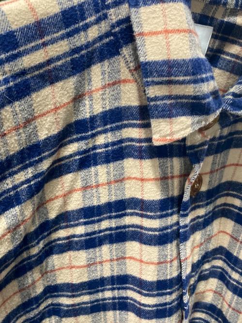 Vivienne Westwood man（ヴィヴィアン ウェストウッド マン）Vivienne Westwood man (ヴィヴィアン ウェストウッド マン) ビッグフランネルシャツ ネイビー×ベージュ サイズ:-の古着・服飾アイテム