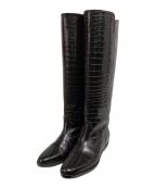 Brentaブレンタ）の古着「型押しロングブーツ」｜ブラック