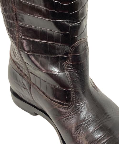 Brenta（ブレンタ）Brenta (ブレンタ) 型押しロングブーツ ブラック サイズ:36の古着・服飾アイテム