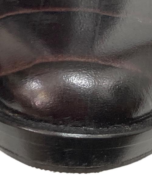 Brenta（ブレンタ）Brenta (ブレンタ) 型押しロングブーツ ブラック サイズ:36の古着・服飾アイテム