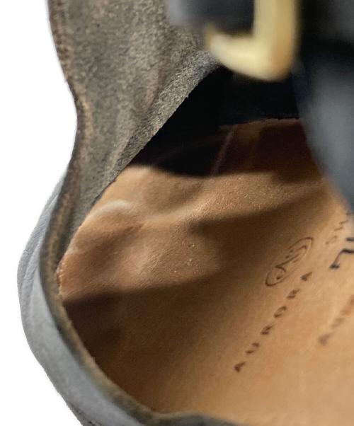 AURORA SHOES（オーロラシューズ）AURORA SHOES (オーロラシューズ) レザーサンダル ブラック サイズ:7 1/2の古着・服飾アイテム