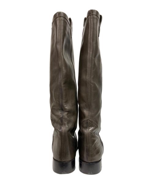 CORSO ROMA 9（コルソローマノーヴェ）CORSO ROMA 9 (コルソローマノーヴェ) レザーロングブーツ グレージュ サイズ:38の古着・服飾アイテム