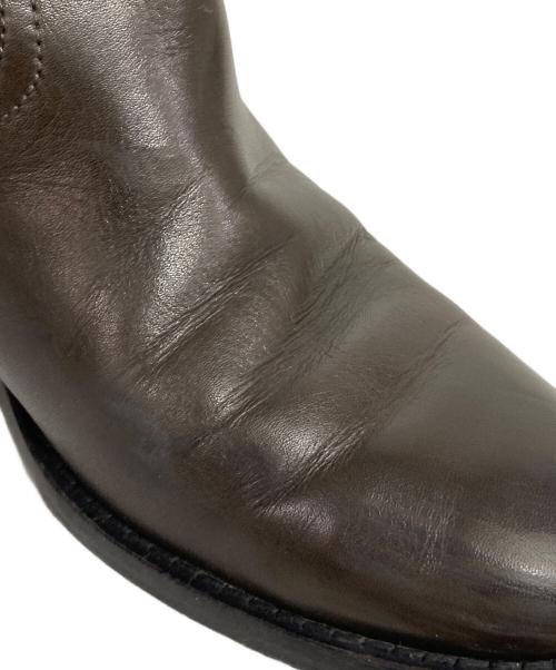 CORSO ROMA 9（コルソローマノーヴェ）CORSO ROMA 9 (コルソローマノーヴェ) レザーロングブーツ グレージュ サイズ:38の古着・服飾アイテム