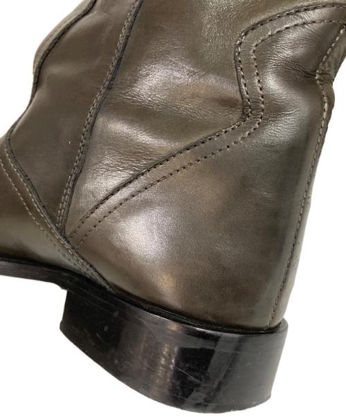 CORSO ROMA 9（コルソローマノーヴェ）CORSO ROMA 9 (コルソローマノーヴェ) レザーロングブーツ グレージュ サイズ:38の古着・服飾アイテム