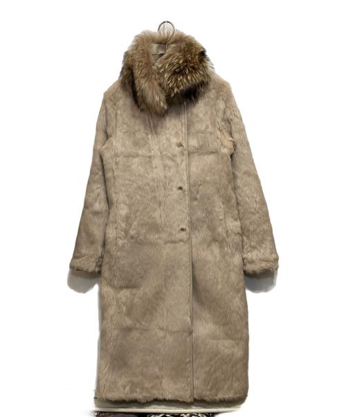 theory（セオリー）theory (セオリー) ラビットファーリバーシブルコート ベージュ サイズ:2の古着・服飾アイテム