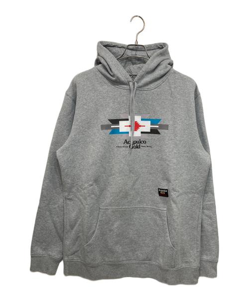 Acapulco Gold（アカプルコ ゴールド）ACAPULCO GOLD (アカプルコ ゴールド) プリントパーカー ライトグレー サイズ:XLの古着・服飾アイテム