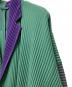 中古・古着 HOMME PLISSE ISSEY MIYAKE (オム プリッセ イッセイ ミヤケ) カラーブロックオーバーサイズジャケット ベージュ×グリーン サイズ:-：16000円