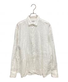 INDIVIDUALIZED SHIRTS（インディビジュアライズドシャツ）の古着「リネンロングスリーブシャツ」｜ホワイト