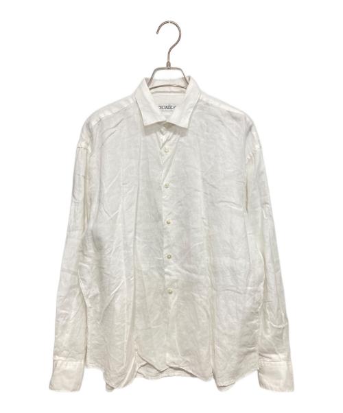 INDIVIDUALIZED SHIRTS（インディビジュアライズドシャツ）INDIVIDUALIZED SHIRTS (インディビジュアライズドシャツ) リネンロングスリーブシャツ ホワイト サイズ:-の古着・服飾アイテム