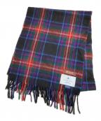 Begg & Co×TAKEO KIKUCHIベグアンドコー×タケオキクチ）の古着「アンゴラブレンドマフラー」｜ネイビー×レッド