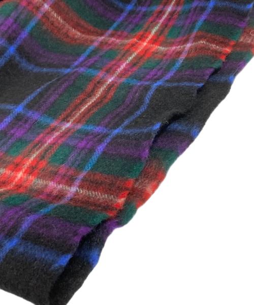 Begg & Co（ベグアンドコー）Begg & Co (ベグアンドコー) TAKEO KIKUCHI (タケオキクチ) アンゴラブレンドマフラー ネイビー×レッドの古着・服飾アイテム