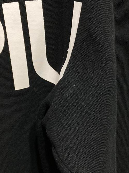 1PIU1UGUALE3 RELAX（ウノピゥウノウグァーレトレ リラックス）1PIU1UGUALE3 RELAX (ウノピゥウノウグァーレトレ リラックス) DIAGONAL LOGO HOODIE/ラインストーンジップパーカー ブラック サイズ:Mの古着・服飾アイテム