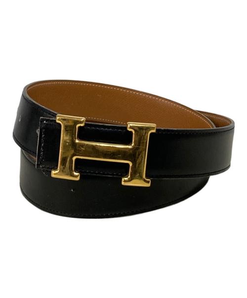 HERMES（エルメス）HERMES (エルメス) Hバックルコンスタンスベルト ブラックの古着・服飾アイテム