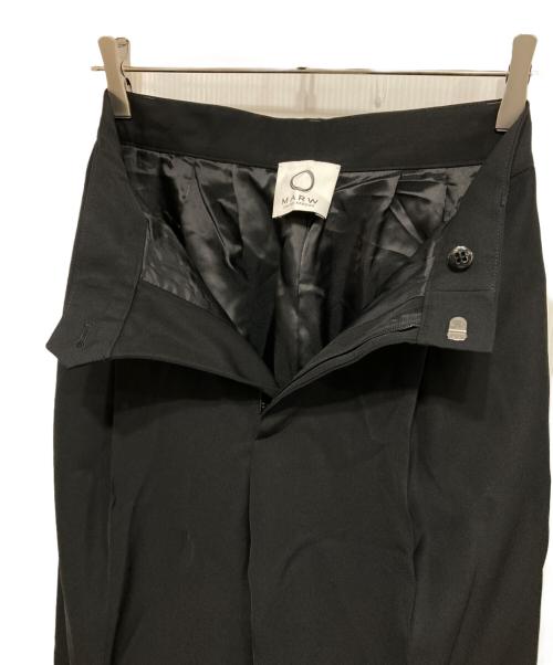 MARW UNITED ARROWS（マルゥ ユナイテッドアローズ）MARW UNITED ARROWS (マルゥ ユナイテッドアローズ) ドレープワイドテーパードパンツ ブラック サイズ:36の古着・服飾アイテム