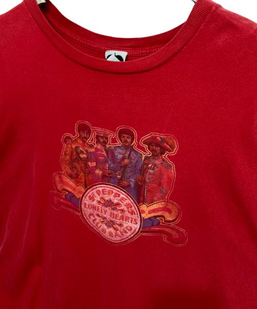 THE BEATLES（ビートルズ）THE BEATLES (ビートルズ) CYGNUS (シグナス) アルバムプリントTシャツ レッド サイズ:XXLの古着・服飾アイテム