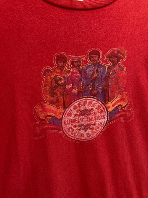 THE BEATLES（ビートルズ）THE BEATLES (ビートルズ) CYGNUS (シグナス) アルバムプリントTシャツ レッド サイズ:XXLの古着・服飾アイテム