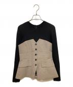 Apuweiser-richeアプワイザーリッシェ）の古着「ベアビスチェドッキングニット」｜ブラック