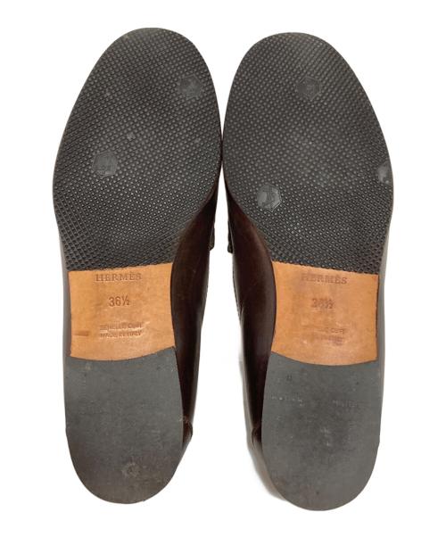 HERMES（エルメス）HERMES (エルメス) コンスタンスローファー ブラウン サイズ:36 1/2の古着・服飾アイテム